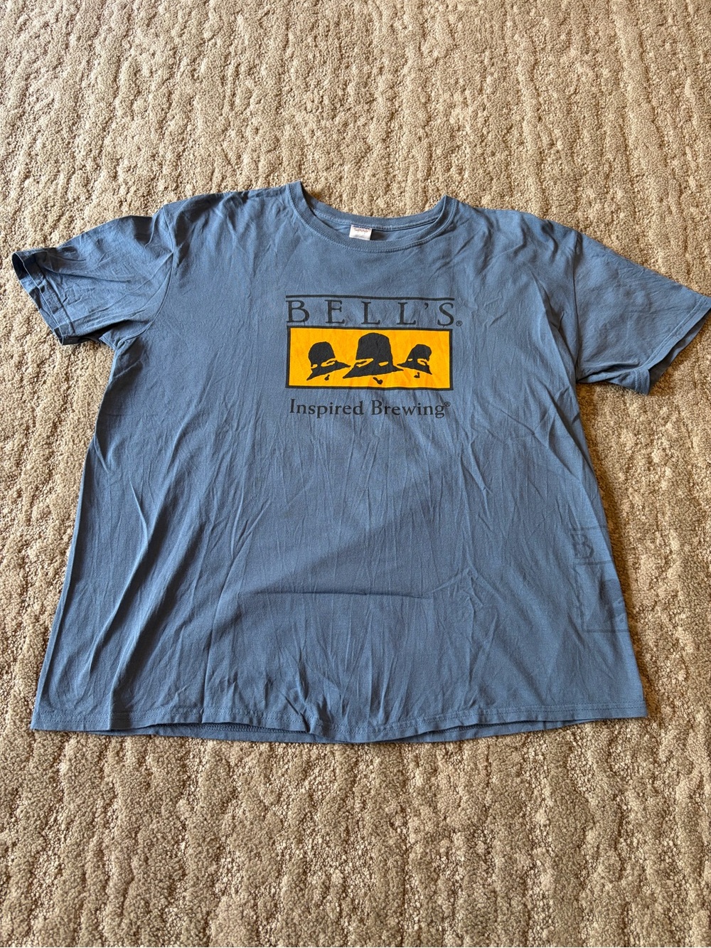 Bell's Inspired Brewing Blue Graphic XXL Short Sleeve Graphic Print T-Shirt